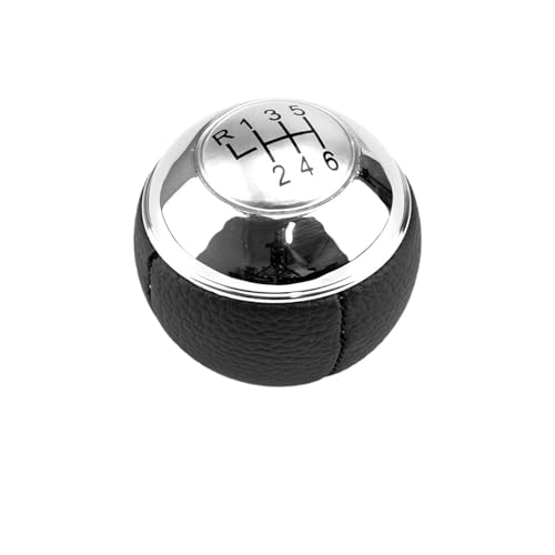 HASGTFM 5-Gang-Auto-Schaltknauf mit manuellem Schalthebel, passend for Mini R50 2000–2006, Cabrio R52 2002–2008(Silver 6 Speed) von HASGTFM