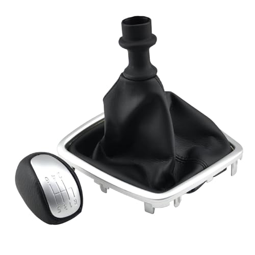 HASGTFM 6-Gang-Schaltknauf Hebel Schaltkopfmanschette Kofferraumabdeckung Passend for Renault/Fit for Laguna MK3 2007 2008 2009 2010 2011 2012 2013 2014 2015(Gear knob and case) von HASGTFM