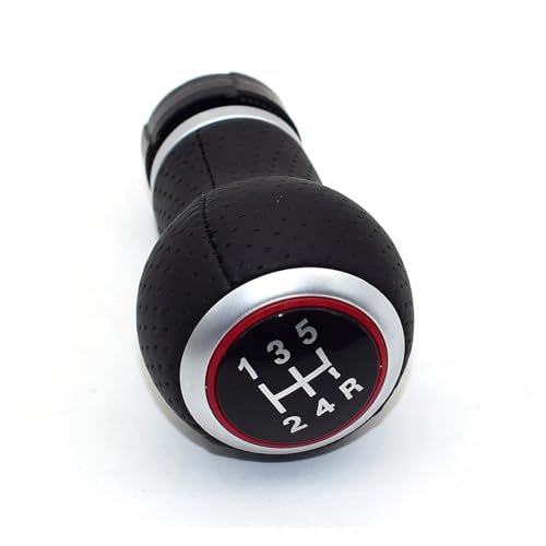 HASGTFM Auto Styling Zubehör MT Schaltknauf Gamasche Boot Abdeckung Hebel Stick Stift Fit for Audi A4 S4 B8 8K A5 8T Q5 8R Sline 2007-2015(5 Speed-Red-5R) von HASGTFM