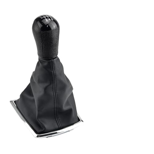 HASGTFM Fit for Ford for Focus 2 for Mondeo MK2 2004 2005 2007 2008 2009 2010 2011 Auto Styling Schaltknauf Hebel Gaitor Shifter Boot Abdeckung Fall(Black 6 Speed A) von HASGTFM