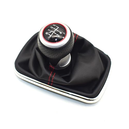 HASGTFM Fit for Volkswagen 1999-2004 Golf 4 IV MK4 GTI R32 Bora Jetta MT 12mm 5/6 geschwindigkeit Auto Schaltknauf Hebel Shifter Gaitor Boot(5 Speed) von HASGTFM