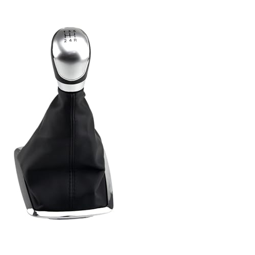 HASGTFM Innenteile 5/6 Gang Auto Schaltknauf Hebel for Focus 2 MK2 FL C-MAX 2006-2011 MK3 MK4 MK7 Fit for Galaxy(Silver 5 Speed A) von HASGTFM
