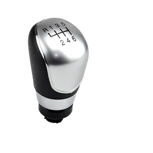 HASGTFM Innenteile 5/6 Gang Auto Schaltknauf Hebel for Focus 2 MK2 FL C-MAX 2006-2011 MK3 MK4 MK7 Fit for Galaxy(Silver 6 Speed B) von HASGTFM