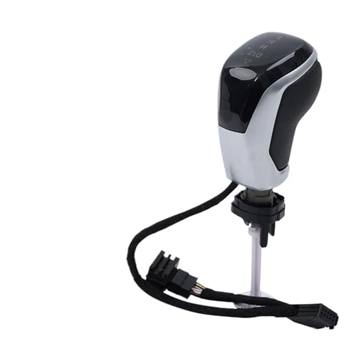 HASGTFM LED-Synchronisierungsanzeige Elektronischer Schaltknauf passend for VW Golf 7 Passat B8 Tiguan 2 T-Roc for Skoda Superb Kodiaq MQB(White-Matt Silver) von HASGTFM