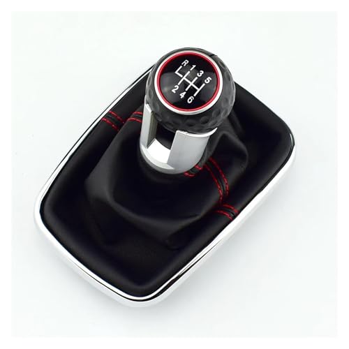 HASGTFM Passend for Volkswagen, passend for VW 1999–2004, Golf 4 IV MK4 GTI R32 Bora Jetta MT, 12 mm, 5/6-Gang-Auto-Schaltknauf, Hebel, Schalthebel, Gaitor-Stiefel(GTI 6 Speed) von HASGTFM