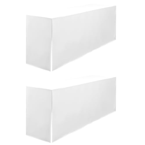 HASJOIN 2er-Pack Biertischhussen，Weiß Bierzeltgarnitur 220 x 50 x 70 cm, 50 cm Tischbreite,für Gartenbankett-Gartenmöbel.（weiß） von HASJOIN