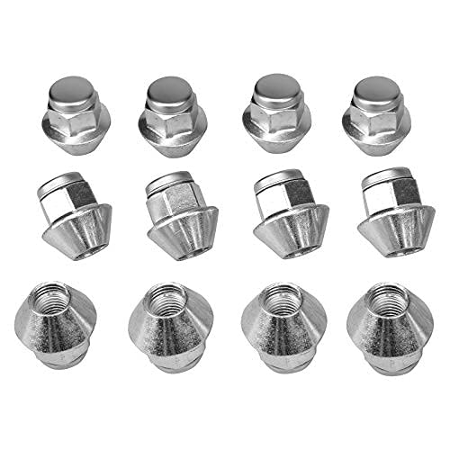 20 Radmuttern Rad Muttern M12x1,5 Kegel I D 28mm I Für ORIGINAL FORD Alufelgen I Edelstahlkappe von HASKYY
