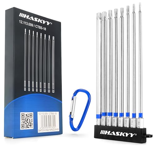 1/4" Torx Bits Set 150mm Lang T8 - T40 Torx 8 Stück Schraubendreher Akku Sechskant Bitsatz Langbit magnetisch 1/4" Torx Bits Set 150mm Lang T8 - T40 Torx 8 Stück Schraubendreher Akku Sechskant Bitsatz Langbit magnetisch von HASKYY