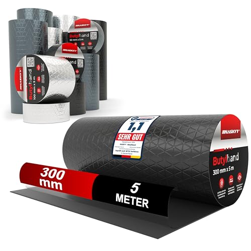Butylband Dachreparatur 30cm x 5M Kamin Wand Dach Balkon Anschlussband Abdichtung Bitumen Aluband Aluminium Klebeband Reparaturband Dichtband SCHWARZ Butylband Dachreparatur 30cm x 5M Kamin Wand Dach Balkon Anschlussband Abdichtung Bitumen Aluband Aluminium Klebeband Reparaturband Dichtband SCHWARZ von HASKYY