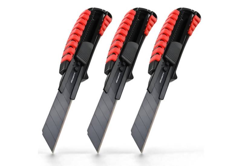 HASKYY Cuttermesser 3x Cuttermesser Professional Teppichmesser SK5 Klinge Universal Cutter von HASKYY