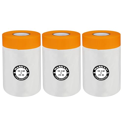 Malerkrepp Abdeckfolie Klebeband Lackschutzfolie Malerfolie Kombiniertes Goldband, Innen- und Außenanstriche, UV-Schutz, scharfe Farbkanten, Selbstklebende Malerfolie - Große Auswahl (3, 30cm x 25m) Malerkrepp Abdeckfolie Klebeband Lackschutzfolie Malerfolie Kombiniertes Goldband, Innen- und Außenanstriche, UV-Schutz, scharfe Farbkanten, Selbstklebende Malerfolie - Große Auswahl (3, 30cm x 25m) von HASKYY