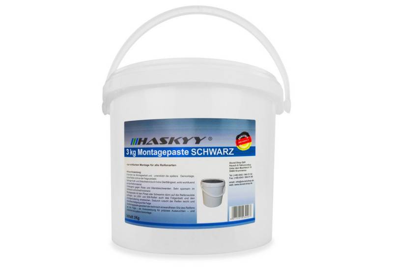 HASKYY Montagepaste Montagepaste Reifenmontage 3kg Schwarz Montagewax Reifenmontagepaste von HASKYY
