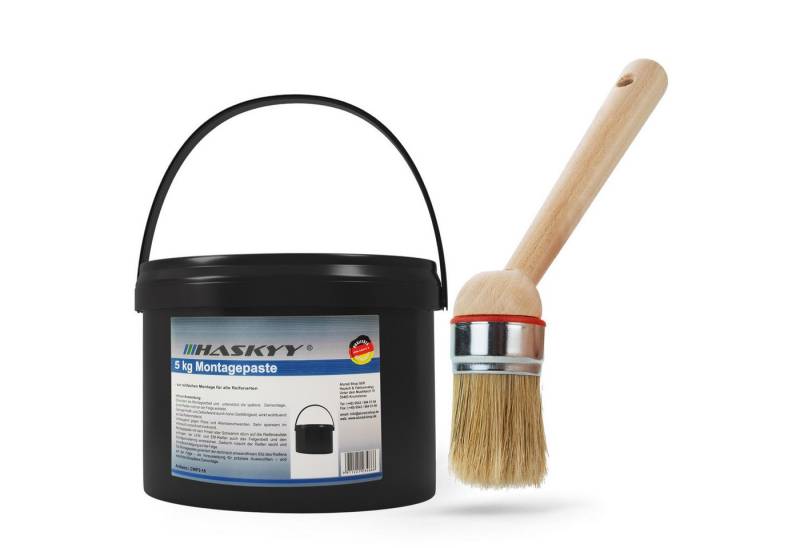 HASKYY Montagepaste Reifenmontagepaste 5kg Schwarz mit Pinsel für Paste von HASKYY