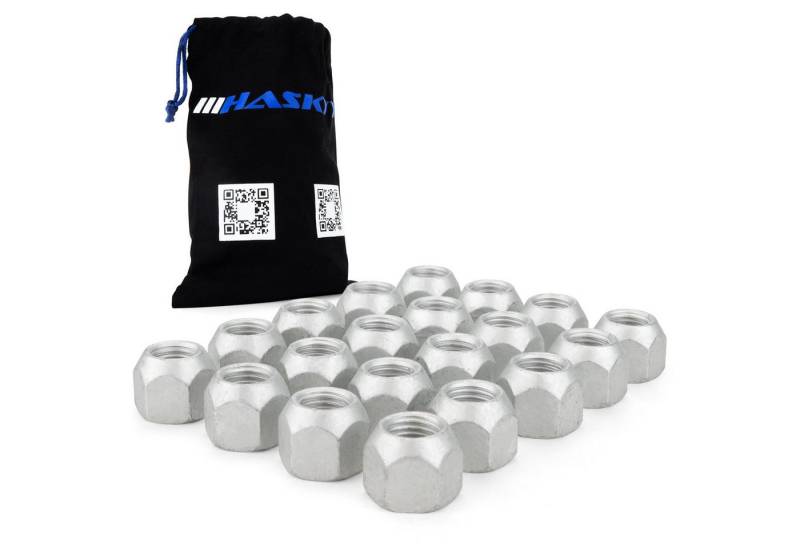 HASKYY Reifenmontagemaschine 20x Radmuttern M12x1,5 SW19 offen H15 Kegelbund 60° Dachromet HASKYY Reifenmontagemaschine 20x Radmuttern M12x1,5 SW19 offen H15 Kegelbund 60° Dachromet von HASKYY