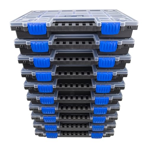 HASKYY Sortimentskoffer Sortimentskiste Sortimentsbox 10x Organizer XL - unterteilt und stapelbar - 345x249x50 mm Kleinteileschrank Werkzeugkiste Schraubbox Ablagefächer HASKYY Sortimentskoffer Sortimentskiste Sortimentsbox 10x Organizer XL - unterteilt und stapelbar - 345x249x50 mm Kleinteileschrank Werkzeugkiste Schraubbox Ablagefächer von HASKYY