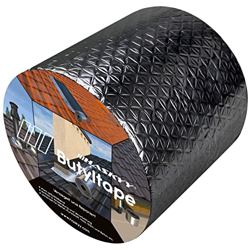 Wasserdichtes Klebeband Butylband I 15cm*5m Schwarz hochwertig selbstklebend mit Aluminiumfolie I Butyl-Tape alterungsbeständig korrosionsbeständig UV-beständig von HASKYY