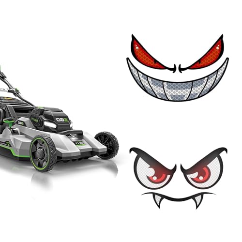 HASLED 2 Stück Augen-Aufkleber für Mähroboter - Reflektierende PVC-Sticker (Nachtsichtbar) - Selbstklebend für Rasenmäher, Motorräder & Helme von HASLED