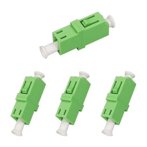 HASLED 4 x LC-APC auf SC-APC Glasfaseradapter (Grün) - Singlemode Keramik-Ferrule Kupplung für Kommunikationsnetzwerke & Rechenzentren - Inkl. Präzisionsferrule von HASLED