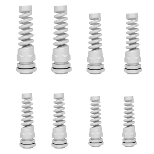 HASLED PG Kabelverschraubung Set (PG7 PG9 PG11 PG13.5) – Wasserdicht mit Zugentlastung & Knickschutz für Elektroinstallationen (8 Stück) von HASLED