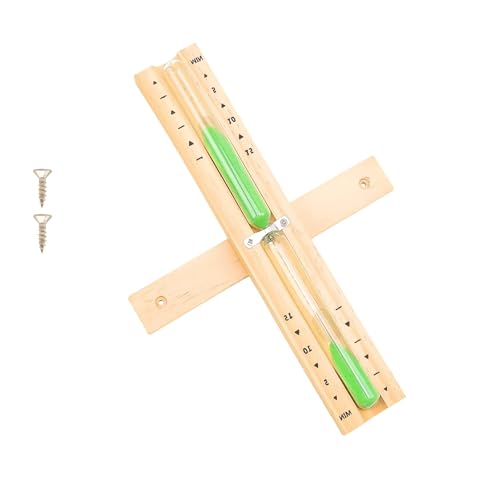 HASLED Sauna Sanduhr aus Holz - 15 Minuten Timer mit 360° Drehung (grün) - Inkl. Wandmontage-Schrauben für Sauna, Küche & Fitnessraum von HASLED