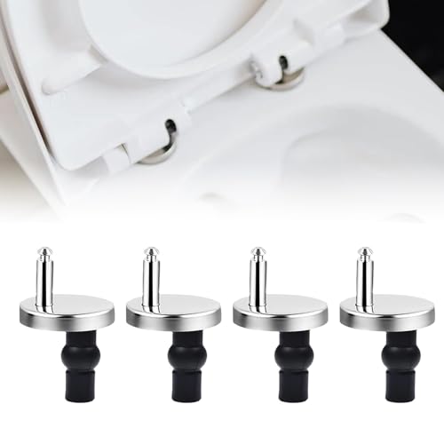 HASLED WC-Sitz Befestigungsset 4-teilig - Edelstahl 304 Toilettensitz Scharniere mit Gummibolzen - Kompatibel mit meisten Standard-WC-Sitzen HASLED WC-Sitz Befestigungsset 4-teilig - Edelstahl 304 Toilettensitz Scharniere mit Gummibolzen - Kompatibel mit meisten Standard-WC-Sitzen von HASLED
