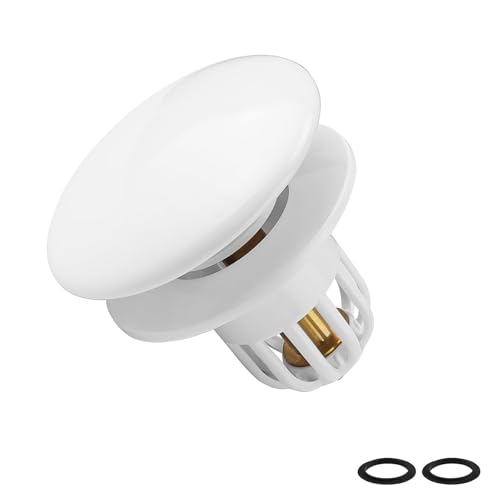 HASLED Waschbeckenstöpsel mit Sieb | Pop-up Abflussstopfen aus Keramik & Messing | Mit abnehmbarem Filter & Reduzierring | Rostfrei für Waschbecken HASLED Waschbeckenstöpsel mit Sieb | Pop-up Abflussstopfen aus Keramik & Messing | Mit abnehmbarem Filter & Reduzierring | Rostfrei für Waschbecken von HASLED