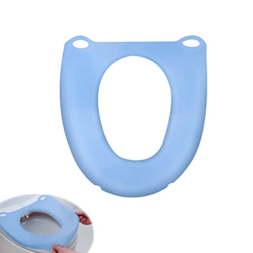 Silikon toilettensitzbezug,HASLED Toilette Auflage Faltbare Tragbare wasserdichte,Komplett Verpackte Toilette,Antibakteriell Warm WC SitzbezügeGeeignet für Altere Menschen und Kinder von HASLED