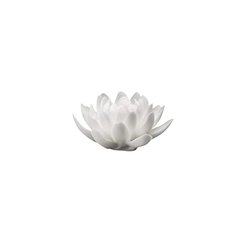 HASMI Schreibtisch deko Pflanzenstatue Ornamente Weißer Lotus Keramikskulptur Dekorationen Villa Studie Teestube Dekorative Handwerk Home Desktop Decors Decoración del hogar (Size : Small) von HASMI