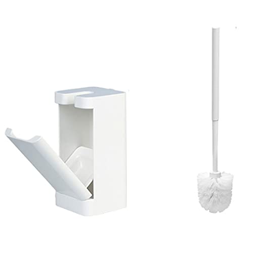 HASMI WC Bürste Wandmontierte Toilettenbürste mit Basis-WC-Pinsel Einfache Design Toilettenbürste Haushalt Badezimmer Toilettenbürste Reinigungskit (weiß) Toilettenbürste von HASMI
