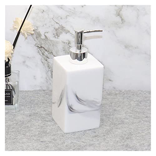 Spülmittelspender 500ml Marmor Textur Harz Seifenspender Drücken von Lotion Flasche for Badezimmer, Küche Home Hotel Badezimmer Zubehör Soap Dispenser (Color : C) von HASMI