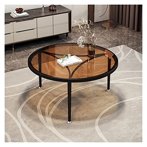 kleiner Tisch Leichter luxuriöser Balkon kreatives runde Temperaturglas kleiner Wohnung Wohnzimmer Couchtisch moderne minimalistische Haus kleiner Größe Tisch Tisch Wohnzimmer ( Color : B , Size : 70* von HASMI