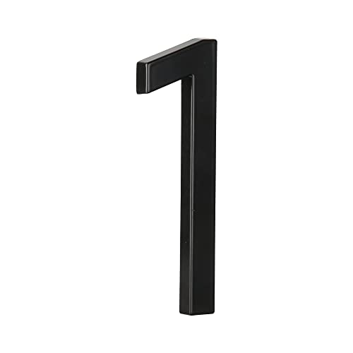 HASWARE 5" Floating House Number for Outside, Zinc Alloy Modern Outdoor Address Sign for Yard Street and Mailbox, Address Numbers and Letters for House (1, Black) von HASWARE