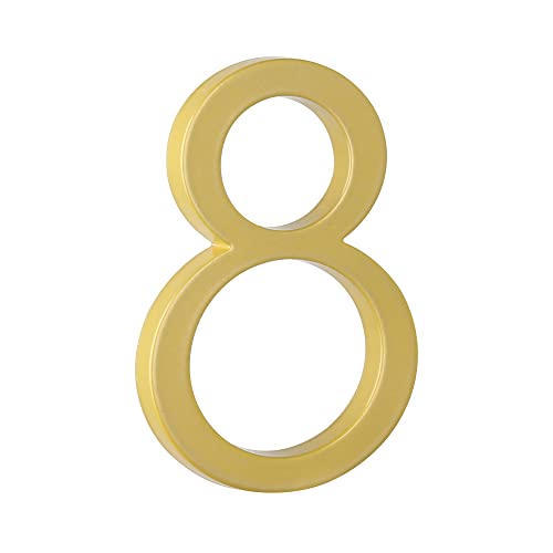 HASWARE 5" Floating House Number for Outside, Zinc Alloy Modern Outdoor Address Sign for Yard Street and Mailbox, Address Numbers and Letters for House (8, Golden) von HASWARE