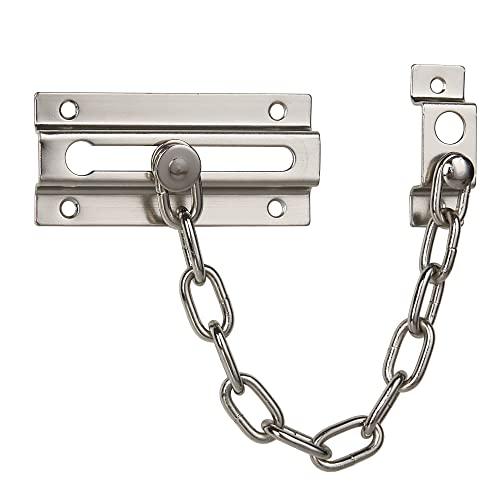 HASWARE Door Chain Lock,Door Latch Sturdy Premium Thickened Chain Locks for Inside Door, Child Proof Latch Lock, Additional Privacy and Security for Home (Silver) von HASWARE