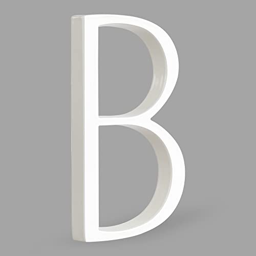 HASWARE Schwebendes Hausnummernschild: 5 Zoll (12cm) modernes Türschild – auffällig für Straßennummern (B, Weiß) von HASWARE