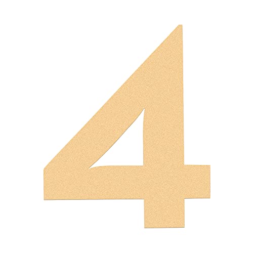 HASWARE Hausnummer, 7,5 cm, selbstklebend, für Wohnung, Tür, Straße, Adressschild, stilvolle Dekoration, Acryl (4, Gold) von HASWARE