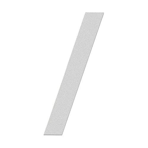 HASWARE Hausnummer, 7,5 cm, selbstklebend, für Wohnung, Tür, Straße, Adressschild, stilvolle Dekoration, Acryl (Slash Sign, Silver) von HASWARE