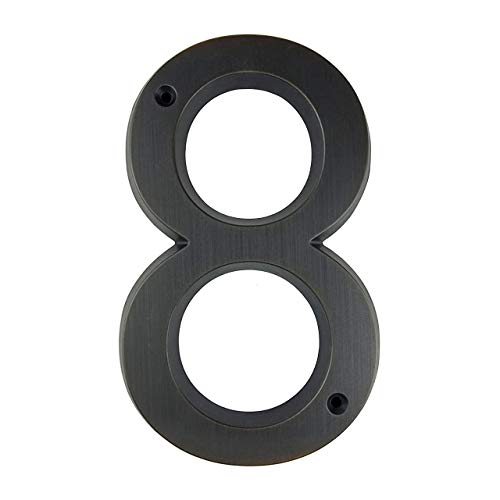 HASWARE Hausnummernschild 6 Zoll (15 cm) Vintage-Stil im Alter von Bronze-Finish Türnummern Beschilderung Plaque Straße Hausadresse Ziffern, Zinklegierung (8) von HASWARE