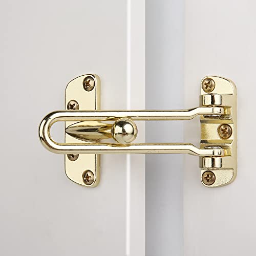 HASWARE Home Security Türschloss-Schwenkstange, goldener Legierungs-Diebstahl-Türschutzriegel für Vorder- und Innentür, kindersicherer, verstärkter Türstopper (golden) von HASWARE