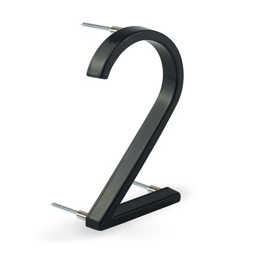 HASWARE 5 Zoll (12cm) Schwebende Hausnummer: Moderne Türnummern - Beschilderung für Straßenpost(Verbessertes Schwarz, 2) von HASWARE