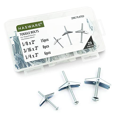 HASWARE Toggle Bolt Zinc Plated Steel (Set of 3 sizes,29 Pcs) von HASWARE