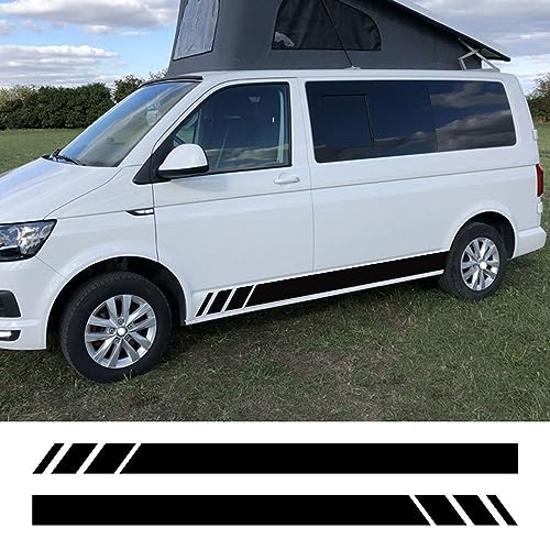 2 STÜCKE Autotür-Seitenaufkleber, für VW Transporter T4 T5 T6 Caravelle Multivan Camper Van Vinyl Aufkleber Zubehör von HASWEX