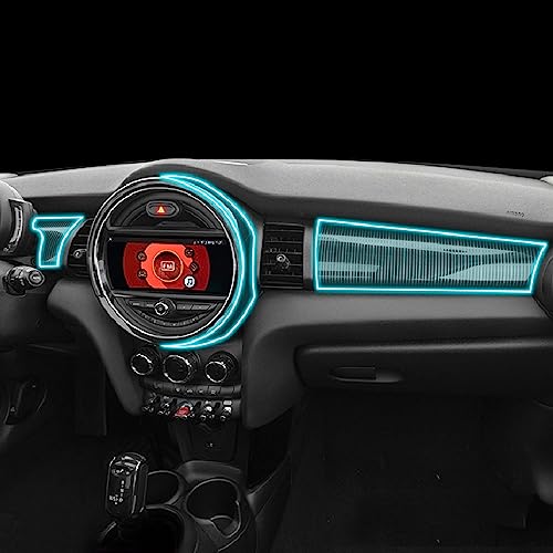 Auto-Innenraum-Mittelkonsole, transparente TPU-Schutzfolie, Kratzfeste Reparaturfolie, Zubehör, für Mini Cooper S 2016–2023 von HASWEX