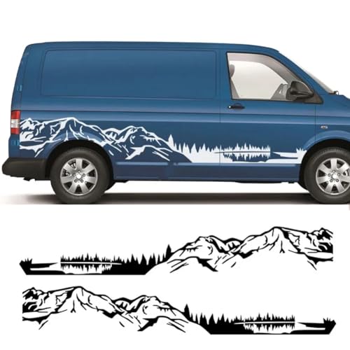 Autoaufkleber, Wohnmobil, Berg, Vinyl-Aufkleber, für V=W Caravelle Multivan California Transporter T3 T4 T5 T6 Zubehör von HASWEX