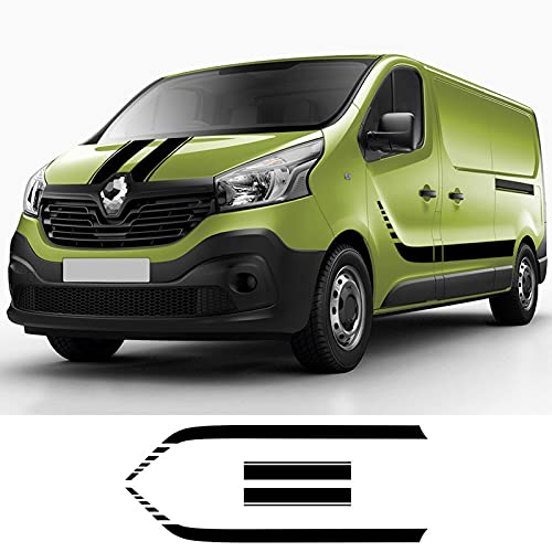 Autotür Seitengrafik Aufkleber Vinylfolie Motorhaube Aufkleber Tuning-Zubehör, für Renault Trafic 2 3 MK3 MK2 Wohnmobil von HASWEX