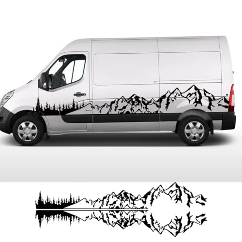 Van Türseitenaufkleber, für R=enault Master, für Nissan NV400, für Opel Movano Auto Camper Grafik Bergaufkleber Autotuning Zubehör von HASWEX