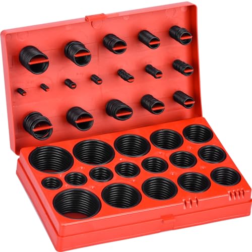 HATANSE 419 Stück O Ring Sortiment Ø 3-50 mm Dichtungsringe Sortiment Kit Gummidichtungen Set Elektrische Dichtungssatz Säure Hitze und Ölbeständig für Schläuche Sanitär Wasserhähne, 32 Größen von HATANSE