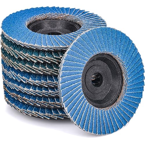 HATANSE 8 Stück Fächerscheiben ø 76 mm x 10 mm Schleifscheiben Schleifmopteller 40 60 80 120 Körnung Set Lamellenscheiben für Winkelschleifer Poliermaschine von HATANSE
