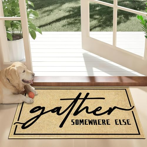 Fußmatte für den Außenbereich, niedriges Profil, rutschfeste Unterseite, Eingangsmatten für Hof, Wohnzimmer, Heimdekoration, Einweihungsgeschenk, langlebige Fußmatte, 42,9 x 75,9 cm Fußmatte für den Außenbereich, niedriges Profil, rutschfeste Unterseite, Eingangsmatten für Hof, Wohnzimmer, Heimdekoration, Einweihungsgeschenk, langlebige Fußmatte, 42,9 x 75,9 cm von HATARU