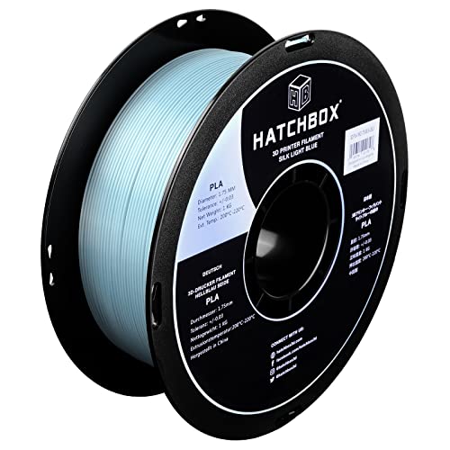 HATCHBOX Silk PLA 3D Printer Filament, Dimensional Accuracy +/- 0.03mm, 1kg Spule, 1.75mm, Hellblau HATCHBOX Silk PLA 3D Printer Filament, Dimensional Accuracy +/- 0.03mm, 1kg Spule, 1.75mm, Hellblau von HATCHBOX